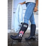 Sea & Blue Shoes Kadın Yağmur Çizmesi Siyah PVC Malzeme ile Klasik Tasarım ve Konfor