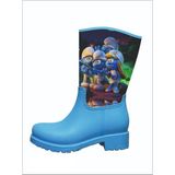 Sea & Blue Shoes Şirinler Baskılı Su Geçirmeyen Kız Çocuk Yağmur Çizmesi - Mavi