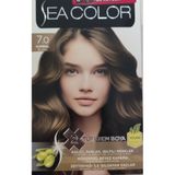 Sea Color 2 Lı Tup Krem Sac Boyası 7/0 Kumral