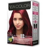 Sea Color 2 Tüp Krem Saç Boyası Seti Çilek Kırmızısı No:5.65 - Renk Kodu Seçin