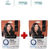 Sea Color 2'li Aqua Hair Dye Suyla Aktifleşen Toz Saç Boyası 1.0 Siyah
