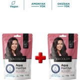 Sea Color 2'li Aqua Hair Dye Suyla Aktifleşen Toz Saç Boyası 4.0 Kahve
