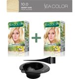 Sea Color 2'li Natural Effect Set Boya Amonyaksız 10.0 Sedef Sarısı, Boya Tası ve Fırça Hediye!