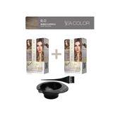 Sea Color 2'Li Paket Home Colorist Set Saç Boyası 8.0 Bebek Kumralı, Boya Tası Ve Fırça Hediye!