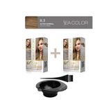 Sea Color 2'Li Paket Home Colorist Set Saç Boyası 8.3 Altın Kumral, Boya Tası Ve Fırça Hediye!