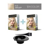 Sea Color 2'Li Paket Set Saç Boyası 0.2 Bebek Sarısı, Boya Tası Ve Fırça Hediye!