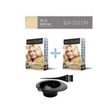Sea Color 2'li Paket Set Saç Boyası 10.0 Sarı, Boya Tası ve Fırça Hediye!