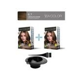 Sea Color 2'Li Paket Set Saç Boyası 6.7 Çikolata Kahve, Boya Tası Ve Fırça Hediye!