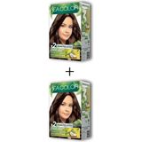 Sea Color 2x2 Tüp Krem Saç Boyası Seti Çikolata Kahve No:6.7 - Renk Kodu Seçin