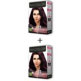 Sea Color 2x2 Tüp Patlıcan Moru No:3.66 Krem Saç Boyası Seti