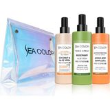 Sea Color 3'lü Saç Bakım Spreyi Seti Milk Therapy -Biberiye Tonik-Uv Koyuyucu Saç Bakım Kremi, Makyaj Çantası Hediye!