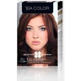 Sea Color 6.7 Çikolata Kahve Krem Saç Boyası Amonyaklı Etkili Kadınlar İçin Uzun Süre Kalıcı