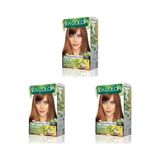 SEA COLOR Amonyaksız, Vegan, Doğal, Besleyici Kalıcı Saç Boyası%100 Beyaz Kapama (1 PAKET 2 x 50 ml Boya & OKSİDAN) (Karamel 8.73) (3 paketi)