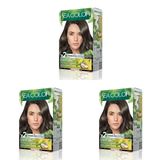 SEA COLOR Amonyaksız, Vegan, Doğal, Besleyici Kalıcı Saç Boyası%100 Beyaz Kapama (1 PAKET 2 x 50 ml Boya & OKSİDAN) (Küllü Kumral 7.1) (3 paketi)
