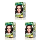 SEA COLOR Amonyaksız, Vegan, Doğal, Besleyici Kalıcı Saç Boyası%100 Beyaz Kapama (1 PAKET 2 x 50 ml Boya & OKSİDAN) (Sıcak Çikolata 5.77) (3 paketi)