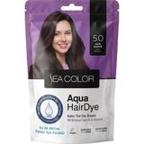 Sea Color Aqua Hair Dye Vegan & Amonyaksız Su İle Aktive Edilen Kalıcı Saç Boyası Toz 5.0 Açık Kahve