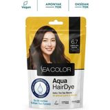 Sea Color Aqua Hair Dye Vegan & Amonyaksız Su Ile Aktive Edilen Kalıcı Saç Boyası Toz 6.7 Çikolata Kahve - kalıcı boya