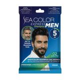 Sea Color Express Men Amonyaksız Şampuan Boya Erkek Şampuan Saç Ve Sakal Boyası 02 Doğal Siyah