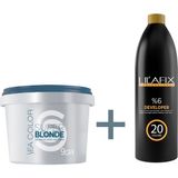 Sea Color S.c. 2'li Paket Super Blonde Yoğun Saç Açıcı 1000 gr - Lilafix Oksidan 1000 ml 20V