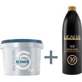 Sea Color S.c. 2'li Paket Super Blonde Yoğun Saç Açıcı 1000 gr - Lilafix Oksidan 1000 ml 30V