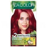 Sea Color Saç Boyası Natural Kit Çilek Kırmızısı 5.65
