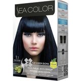 Sea Color Saç Boyası Seti 1.1 Mavi Siyah 185 ml 4 Adet