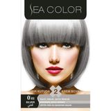Sea Color Set Boya 0.01 Füme Gri Krem Formda Kalıcı Parlak Renkler İçin Etkili Saç Boyası - 0/01 Füme Gri