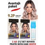Sea Color Toner 9.2p Pembe Inci Ombre Cilası Tonlayıcı Saç Jel Boyası 2 Kutu - 9.2P Pembe İnci