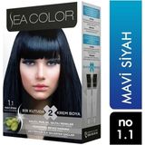 Sea Color Tüp Formda 1.1 Mavi Siyah 8698753382096 Saç Boyası Kadınlar İçin Kalıcı Canlı Renkler