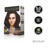 Sea Color Tüp Krem Saç Boyası Seti - 5.0 Açık Kahve - 1