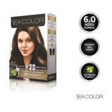 Sea Color Tüp Krem Saç Boyası Seti - 6.0 Koyu Kumral - 1