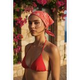 Sea Fern Kırmızı Bandana Fular