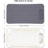 Sea Home Antrasit Renk Silikon Kaymaz Tabanlı Banyo Paspası Duş Kaydırmazı Vantuzlu 36 X 69,5 cm