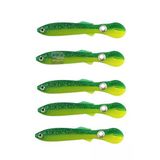 Sea Horse Nemesis Shad 10 Cm Yellow Green 5'Li Paket Silikon Suni Yem - Turna Levrek Silikonu