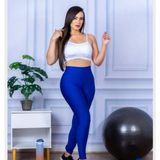 Sea Queen Kadın Büyük Beden Toparlayıcı Yüksek Bel Fitilli Tayt - Lacivert - 4XL