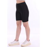 Sea Queen Kadın Yüksek Bel Toparlayıcı Tayt Şort Etek Altı Spor & Voleybol & Deniz ve Havuz Şortu - 4XL - Siyah
