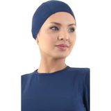 Sea Queen Likralı Kumaş Yüzücü Deniz ve Havuz Bez Bonesi - Standart - Lacivert
