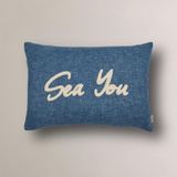 Sea You Punch Desenli Kırlent Kılıfı