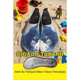 Sea&Blue Batman Desenli Kaymaz Silikon Tabanlı Çocuk Deniz Ayakkabısı - Plaj ve Havuz Ayakkabısı - Deniz Patiği