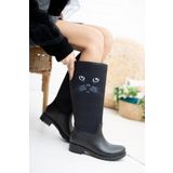 Sea&Blue Kedi Baskılı Su Geçirmeyen Kadın Yağmur Çizmesi