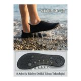 Sea&Blue Siyah Kaymaz Tabanlı Deniz Ayakkabısı - Esnek Plaj ve Havuz Ayakkabısı - Deniz Patiği