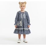 Seabubbles Çantalı Çiçekli Kız Çocuk Elbise - 4 - 5 Yaş - Lacivert