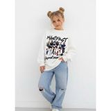 Seabubbles Manifest Kız Çocuk Sweatshirt - Beyaz - 5 - 6 Yaş