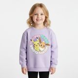 Seabubbles Pokeman Kız Çocuk Sweatshirt - Lila - 7 - 8 Yaş