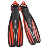 SEAC GP 100 S, Elastik Sling Strap Askılı Profesyonel Ayarlanabilir Dalış Paletleri, Unisex Yetişkin, Kırmızı, XS/S