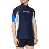 SEAC RAA Short Evo, Rash Guard erkek koruyucu tişörtü, UV önleyici, şnorkel ve yüzme için, açık mavi, S