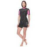 SEAC Sense Short, şnorkelle yüzme ve sualtı dalışı için kısa dalış elbisesi, 2,5 mm neopren, kadın, siyah, XL