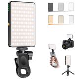 SEAEYES Selfie ışığı, cep telefonu için, 120 LED video ışığı, klipsli CRI 95+ 2500-9000K 3000 mAh pil, 3 ışık modu, fotoğraf çekme, video konferans için kamera ışığı