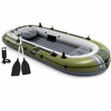 Seahawk 4 Şişme Bot Set 4 Kişilik 351x145x48 cm, Deniz Göl Tatil Balıkçılık Kamp Botu, 480 kg Taşıma Kapasiteli, 2 Kürek ve El Pompası Dahil