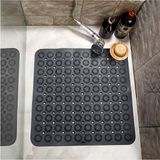 Seahome Kaydırmaz Duşakabin Banyo ve Duş Paspası Kare Masajlı Vantuzlu Yapışır Paspas 54 x 5 - Genel